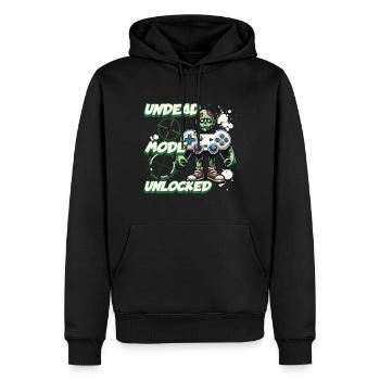 Manette de jeu Zombie : Mode Mort-vivant - Sweat à capuche Premium bio Homme - noir - Devant - Nico (187cm)