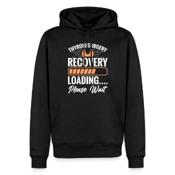 Recovery After Thyroid Surgery Is - Men’s Premium Organic Hoodie - black - Front - Nico (187cm)