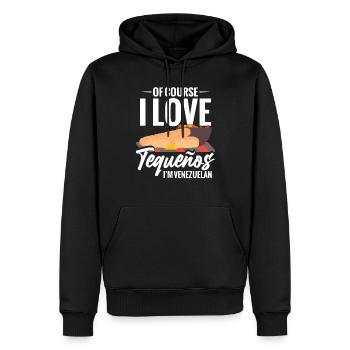 Natürlich Liebe Ich Tequeños, Ich Bin Venezolaner. - Männer Premium Bio Hoodie - Schwarz - Vorne - Nico (187cm)