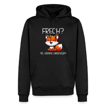 Frech Ne Fuchs Sarkasmus Lustig Verbal Überlegen - Männer Premium Bio Hoodie - Schwarz - Vorne - Nico (187cm)