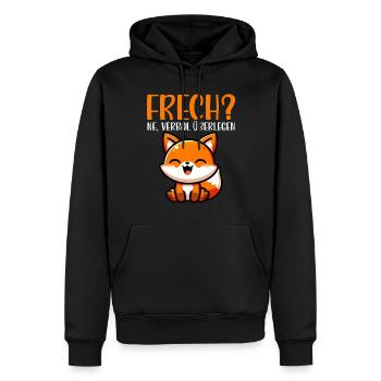 Frech Ne Fuchs Sarkasmus Lustig Verbal Überlegen - Männer Premium Bio Hoodie - Schwarz - Vorne - Nico (187cm)