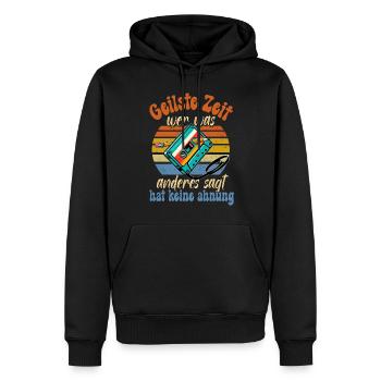 Cassettes Lecteur Mixtape Musique des années 80 Vintage Rétro - Sweat à capuche Premium bio Homme - noir - Devant - Nico (187cm)