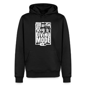 Raies manta Raies pastenagues Mode de plongée des raies manta activé - Sweat à capuche Premium bio Homme - noir - Devant - Nico (187cm)
