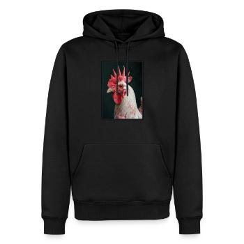 Rooster Hähne Hahn - Männer Premium Bio Hoodie - Schwarz - Vorne - Nico (187cm)