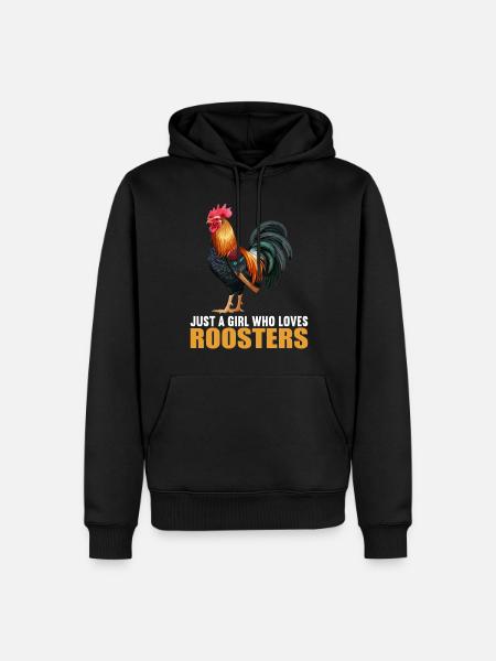 Rooster Hähne Hahn - Männer Premium Bio Hoodie - Schwarz