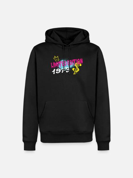 Limited Edition 1973 Geburtstag 1973 Geboren - Männer Premium Bio Hoodie - Schwarz