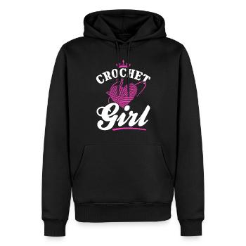 Crochet Girls Crocheting Crocheter - Crochet Girl - Männer Premium Bio Hoodie - Schwarz - Vorne - Nico (187cm)