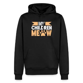 Cat Dad Gifts - Männer Premium Bio Hoodie - Schwarz - Vorne - Nico (187cm)