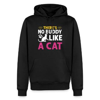 Cat Dad Gifts - Männer Premium Bio Hoodie - Schwarz - Vorne - Nico (187cm)
