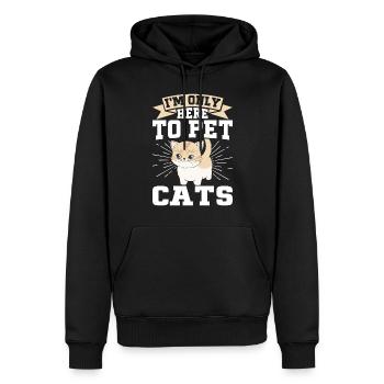 Cat Dad Gifts - Männer Premium Bio Hoodie - Schwarz - Vorne - Nico (187cm)