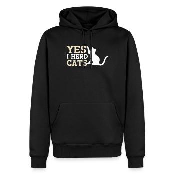 Cat Dad Gifts - Männer Premium Bio Hoodie - Schwarz - Vorne - Nico (187cm)