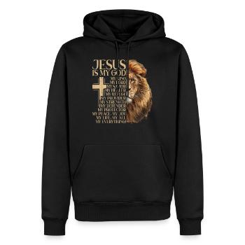 Löwe Des Juda -Glaubens An Christian Christian - Männer Premium Bio Hoodie - Schwarz - Vorne - Nico (187cm)