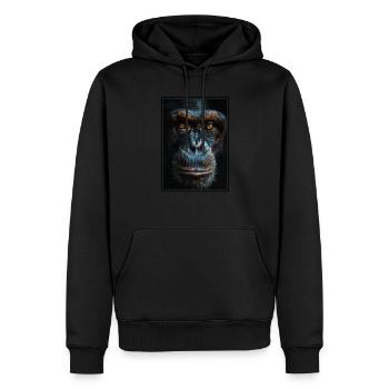 Chimpanzee Schimpansen Schimpanse - Männer Premium Bio Hoodie - Schwarz - Vorne - Nico (187cm)