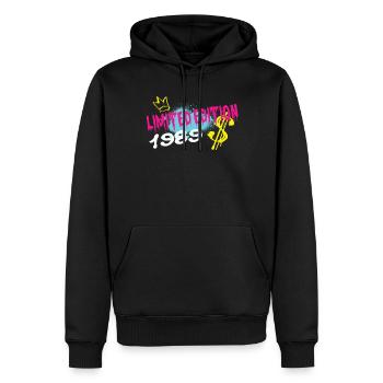 Edition Limitée 1989 Anniversaire Né 1989 - Sweat à capuche Premium bio Homme - noir - Devant - Nico (187cm)