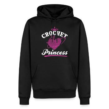 Crochet Girl Crocheting Crocheter - Crochet Prince - Männer Premium Bio Hoodie - Schwarz - Vorne - Nico (187cm)