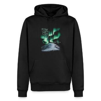 Polarlichter beruhigen mich wie nichts anderes - Männer Premium Bio Hoodie - Schwarz - Vorne - Nico (187cm)