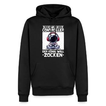 Hands me the controller the king wants to gamble - Men’s Premium Organic Hoodie - black - Front - Nico (187cm)