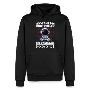 Hands me the controller the king wants to gamble - Men’s Premium Organic Hoodie - black - Front - Nico (187cm)