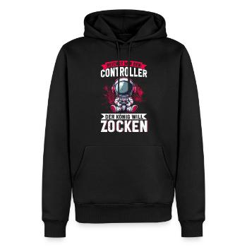 Hands me the controller the king wants to gamble - Men’s Premium Organic Hoodie - black - Front - Nico (187cm)