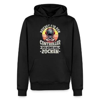 Hands me the controller the king wants to gamble - Men’s Premium Organic Hoodie - black - Front - Nico (187cm)