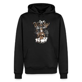 Schafhirte Schäferei Schafe Hirte - Männer Premium Bio Hoodie - Schwarz - Vorne - Nico (187cm)