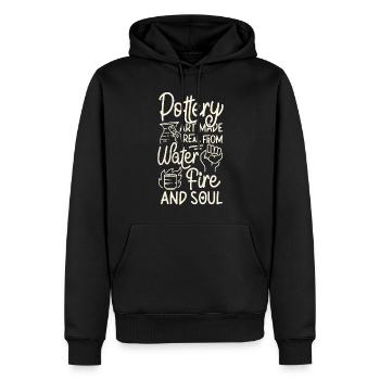 Pottery Ceramics Artist Pottery - Men’s Premium Organic Hoodie - black - Front - Nico (187cm)