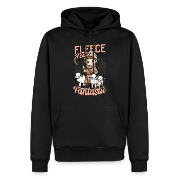Schafhirte Schäferei Schafe Hirte - Männer Premium Bio Hoodie - Schwarz - Vorne - Nico (187cm)