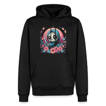 Kawaii Reaper Pastel Goth Cute Anime - Männer Premium Bio Hoodie - Schwarz - Vorne - Nico (187cm)