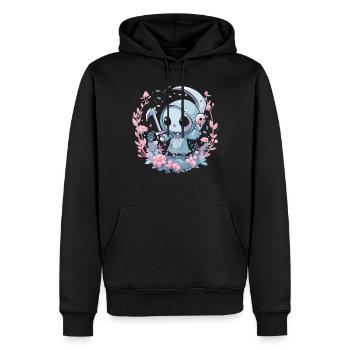 Kawaii Faucheur Pastel Goth Mignon Anime - Sweat à capuche Premium bio Homme - noir - Devant - Nico (187cm)