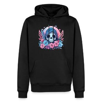Kawaii Reaper Pastel Goth Cute Anime - Männer Premium Bio Hoodie - Schwarz - Vorne - Nico (187cm)