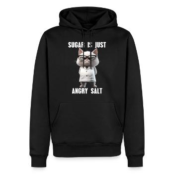 Suagar Is Just Angry Salt Meme Wissenschaft Katze - Männer Premium Bio Hoodie - Schwarz - Vorne - Nico (187cm)
