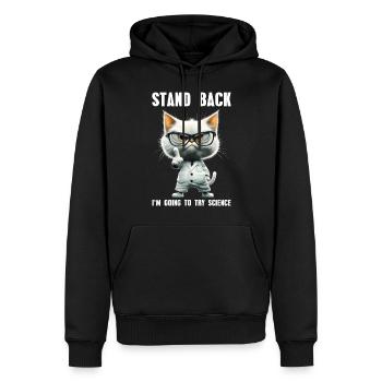 I'm Going To Try Science Katze Wissenschaft Meme - Männer Premium Bio Hoodie - Schwarz - Vorne - Nico (187cm)