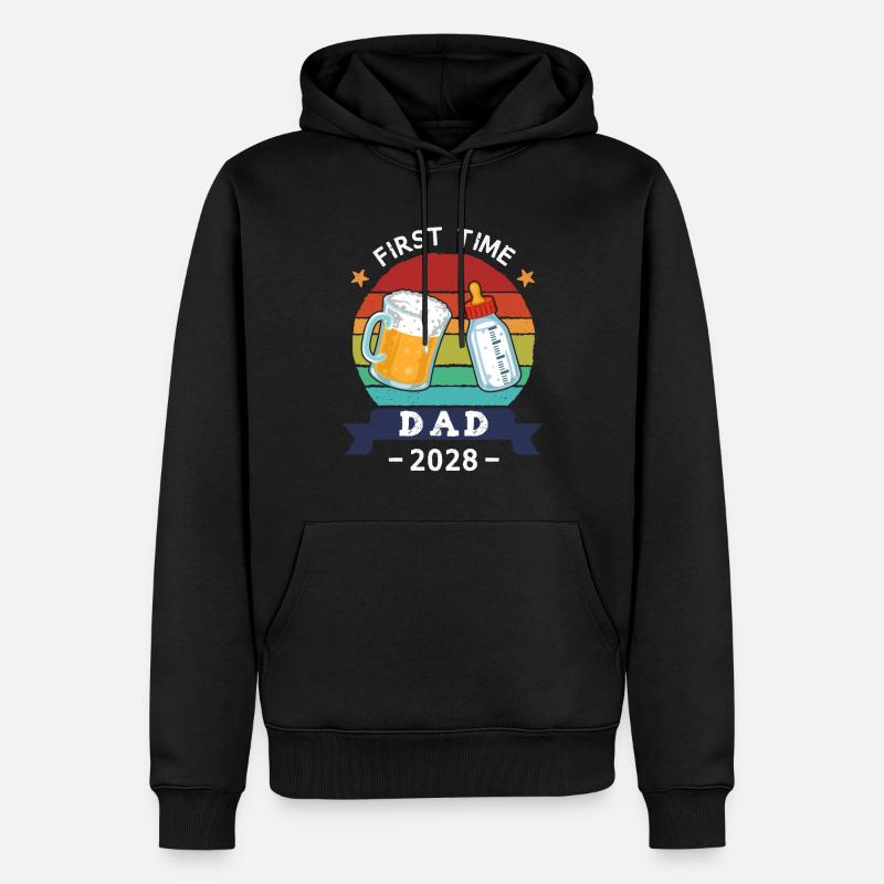 First Time Dad 2028 - Männer Premium Bio Hoodie - Schwarz