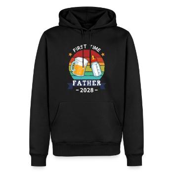 First Time Father 2028 - Männer Premium Bio Hoodie - Schwarz - Vorne - Nico (187cm)