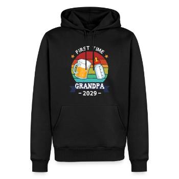 First Time Grandpa 2029 - Männer Premium Bio Hoodie - Schwarz - Vorne - Nico (187cm)