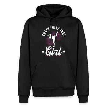 Folle fille de Muay Thai - Sweat à capuche Premium bio Homme - noir - Devant - Nico (187cm)