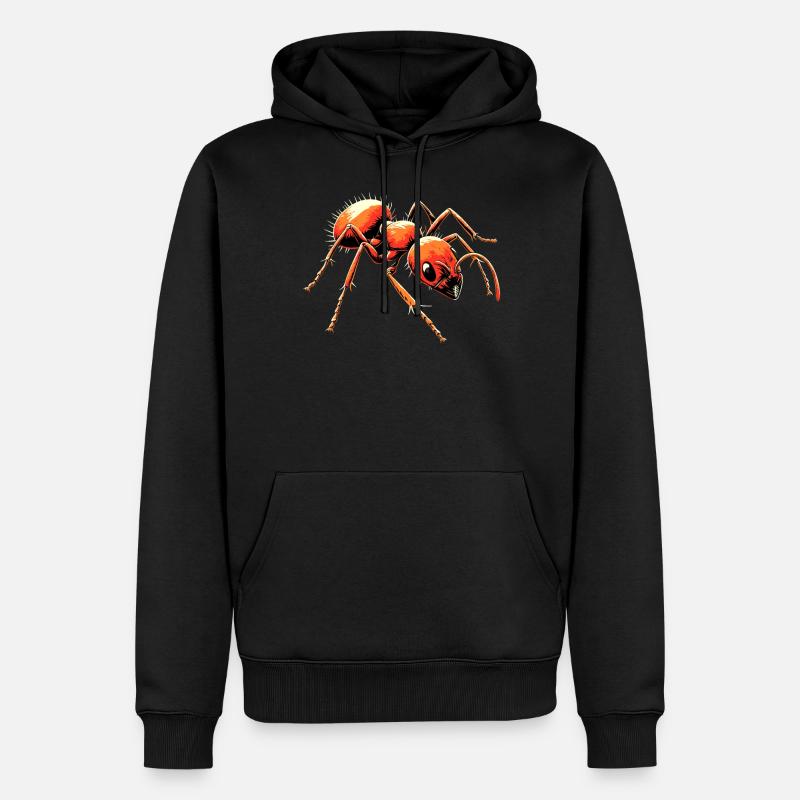 fourmi fourmi de forêt fourmi de feu insecte fourmis mignonnes - Sweat à capuche Premium bio Homme - noir