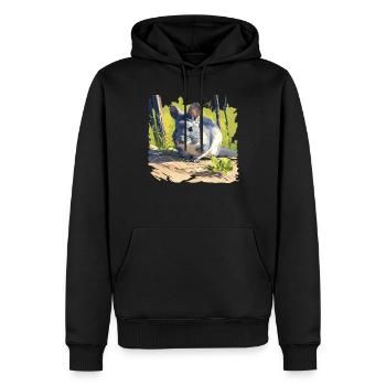 Chinchillas Chinchilla - Männer Premium Bio Hoodie - Schwarz - Vorne - Nico (187cm)