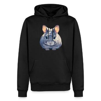 Chinchillas Chinchilla - Männer Premium Bio Hoodie - Schwarz - Vorne - Nico (187cm)