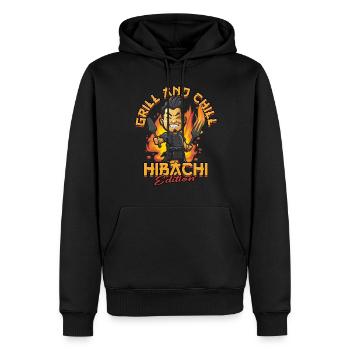 Hibachi Teppanyaki Grill And Chill Hibachi Edition - Männer Premium Bio Hoodie - Schwarz - Vorne - Nico (187cm)