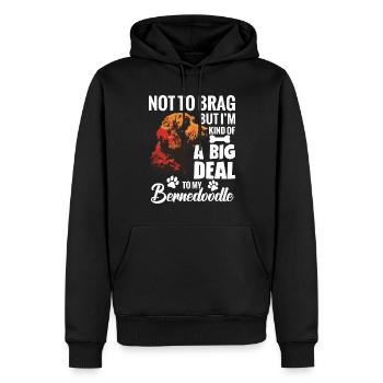 Ich Will Nicht Prahlen, Aber Ich Bin Irgendwie - Männer Premium Bio Hoodie - Schwarz - Vorne - Nico (187cm)