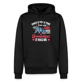 Il était une fois une fille qui aimait vraiment - Sweat à capuche Premium bio Homme - noir - Devant - Nico (187cm)