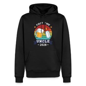 First Time Uncle 2028 - Männer Premium Bio Hoodie - Schwarz - Vorne - Nico (187cm)