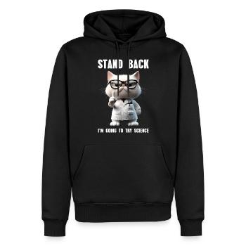 I'm Going To Try Science Meme Katze Wissenschaft - Männer Premium Bio Hoodie - Schwarz - Vorne - Nico (187cm)