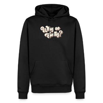 Pourquoi si salé ? Rétro des années 80 Vintage - Sweat à capuche Premium bio Homme - noir - Devant - Nico (187cm)