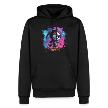 Kawaii Reaper Pastel Goth Cute Anime - Männer Premium Bio Hoodie - Schwarz - Vorne - Nico (187cm)