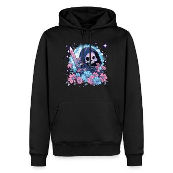 Kawaii Reaper Pastel Goth Cute Anime - Männer Premium Bio Hoodie - Schwarz - Vorne - Nico (187cm)