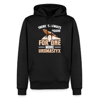 Il y a encore de la place pour un autre - Sweat à capuche Premium bio Homme - noir - Devant - Nico (187cm)