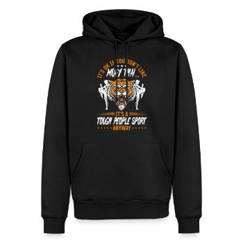 Arts Martiaux Muay Thai - Combat amusant de Muay Thai - Sweat à capuche Premium bio Homme - noir - Devant - Nico (187cm)