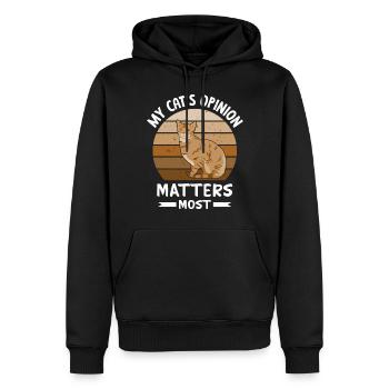 Witziger Katzen Spruch - Männer Premium Bio Hoodie - Schwarz - Vorne - Nico (187cm)